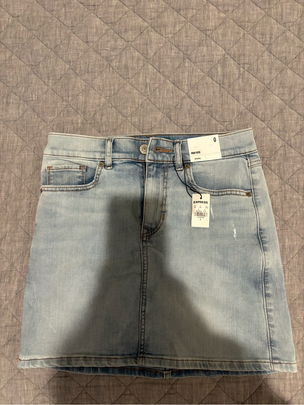Express Light Blue Denim Skirt